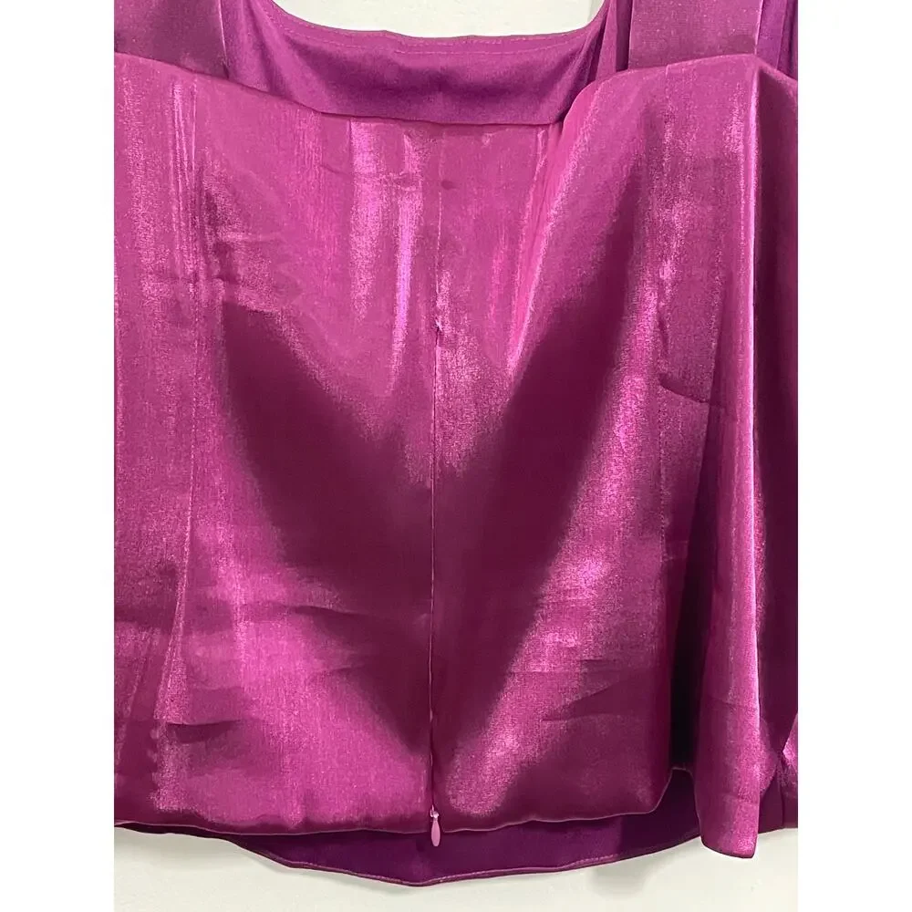 JR Nites Carol Lin 2 Piece Jacket Tank Size 22W Purple Satin Formal Church